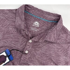 Havana Jim Polo Shirt Men L Purple Tropical Performance Golf Resort NWT